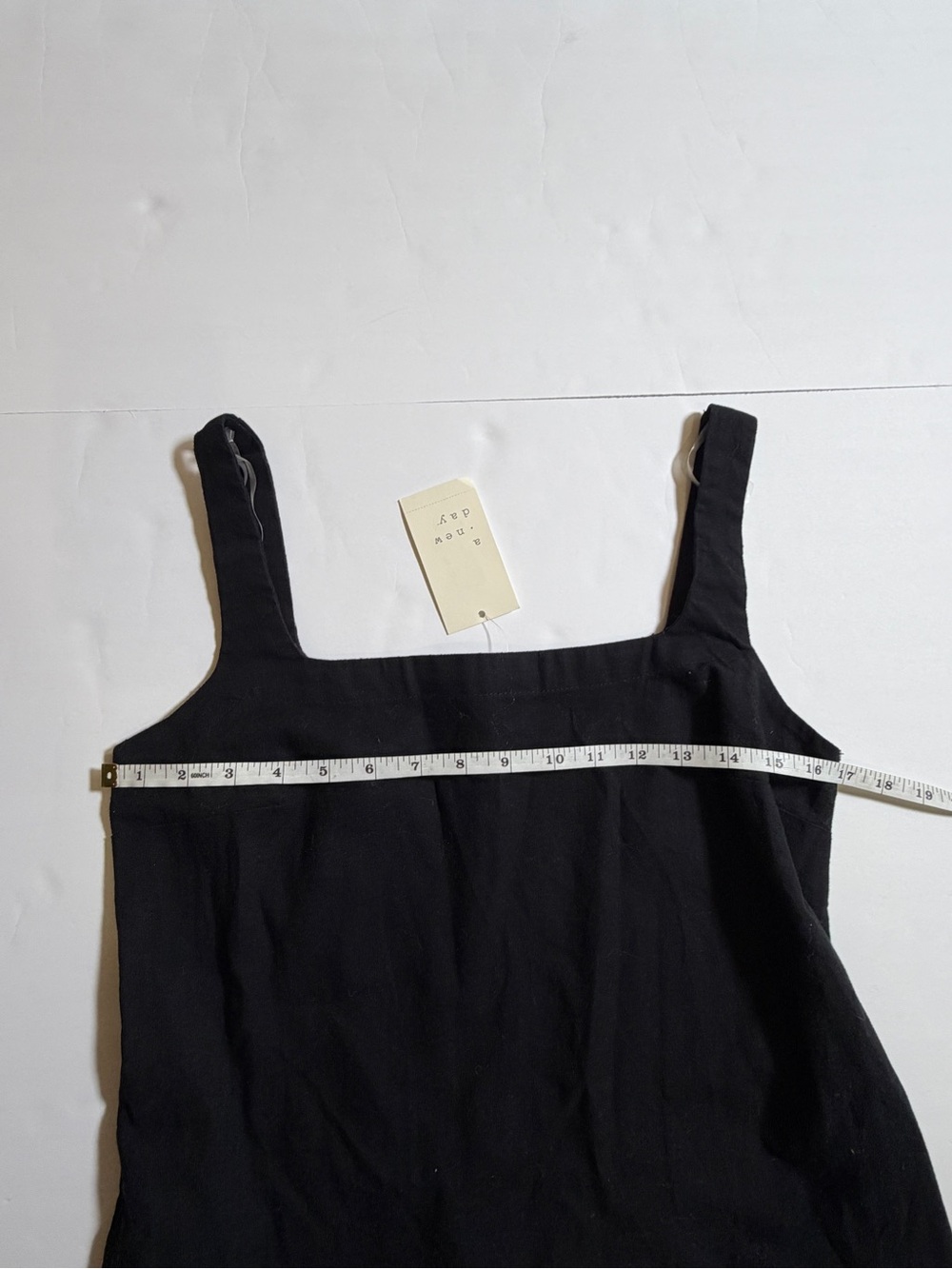 A New Day Black Square-Neck Mini Dress Small - Picture 3 of 3